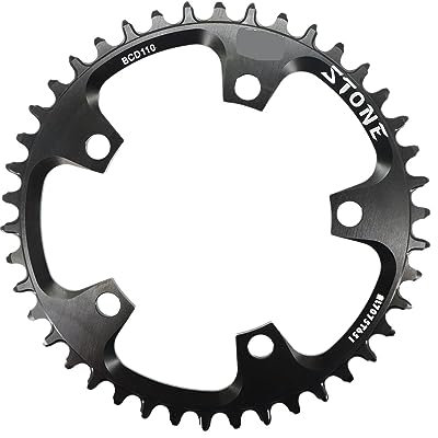 MAYANGYANG Platos para Bicicletas Plato Redondo 110BCD 32 36 38 40 42 46 48 58 60T Dientes Bicicleta de Carretera Plato Ovalado 32 MTB(Hollow 36T)