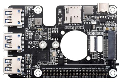 TUOPUONE PCIe auf M.2 4G/5G und USB 3.2 HAT kompatibel mit Raspberry Pi 5 kompatibel mit SIMCom/Quectel 4G/5G Modulen RPi 5 HAT Hochgeschwindigkeitsnetzwerk