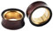 Hoisy Tunnel 19mm Plug 19mm Holz Tunnel Gold Edelstahl Ohr für Männer Ear Expander Set 3/4