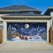 Chickwin Weihnachten Urlaub Garagentor Banner Abdeckung, Große Größe Xmas Frohe Weihnachten Dekorationen Weiß Schnee für Happy New Year Outdoor Hintergrund (180x400cm,Weihnachtsmann)