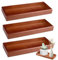 imposyu Set di 3 Vassoio da Portata Rettangolare in Legno Vassoi Rettangolo in Legno Vassoio Decorativo Rettangolare Vassoio in Legno Naturale per Servire, Ristorante, Cucina