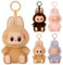 Axinyijia Labubu Plüsch Keychain, Labubu Monster Plüschtier Figuren Sammelfiguren, Labubu Figuren Puppe Schlüsselanhänger Geschenk für Jungen Mädchen