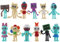 Zhongkaihua Anime Game Figures Set 12PCS, Colourful Cartoon Cute Mini Game Action Figures Model, Cake Toppers Collectibles Decorations Gifts 8-10CM PVC