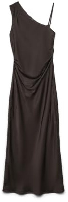 VERO MODA Damen Vmnini CIA One Shoulder 7/8 Dress WVN Ga, Chocolate Torte, L
