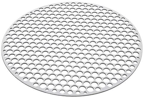 PartyKindom Rundes Edelstahl Grillnetz Grillrost Für Haushalt Outdoor Camping Holzkohlegrill Einsetzbar Praktisches Langlebiges Grillgitter Für Gemüse Fleisch Fisch Und Bbq