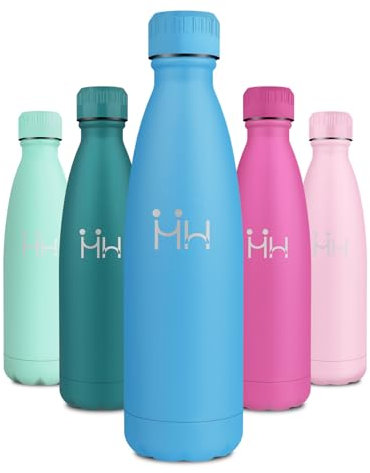 Garrafa Termica 750ml, Botella Termica sin BPA Reutilizable, Botella Agua con Doble Pared, A Prueba de Fugas, Botella Agua Acero Inoxidable Ideal para Colegio, Gimnasio, Oficina, Deporte, Camping