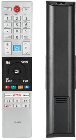 CT-8528 CT8528 Fernbedienung kompatibel mit Toshiba 4K UHD HDR TV 24D2863DB 24D3863DB 28W3863DB 32D2863DB 32D3862DB 32D3863DB 43L2863DB 43T6863DB Ersatz-Controller mit Netflix YouTube-Tasten