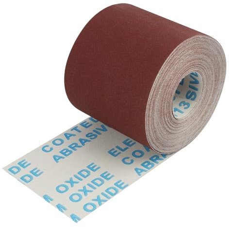 Schleifpapier Rolle für Handschleifer, Körnung 93mm x 10 m, Hochleistungs-Schleifleinen, geeignet für Holz und Metall, Nass- und Trockenschliff, Langlebig und Vielseitig (Körnung 180)