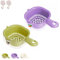 Kitchen Dual Layer Draining Basket with Handle, Double-Layer Design, Lock Design, Multipurpose Fruit Washing Bowl with Strainer for Kitchen (2pcs A)