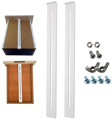 Schubladen Unterstützungswinkel | Schnellentriegelung Und Anti-Durchhängen Werkzeug Set - Schubladenschiene Montage Halterung Set | Für Möbel Küchenschrank Holz MDF Spanplatte Home