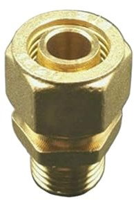 EKFBQBGW DN15 1/2 bspt Male Fit 16/20mm ID/OD PEX-AL-PEX Tube Brass Pipe Fitting Coupling Connector