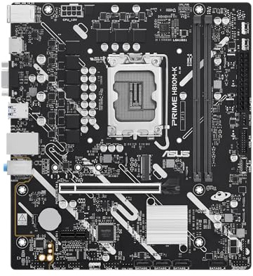 ASUS Prime H810M-K Intel H810 LGA1851 Micro-ATX Mainboard | Advanced AI PC-ready, DDR5, PCIe 4.0, HDMI, VGA, USB 5Gbps, USB 5Gbps Type-C, M.2 Steckplatz, Realtek 1Gb Ethernet, Aura Sync