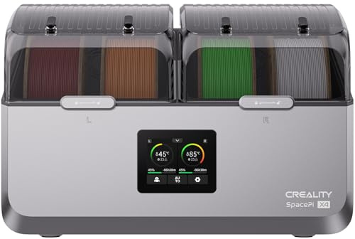 Creality Space Pi X4 Filament Trockner, 4 Rollen 3D Drucker Filament Dryer, Dual-Heizkammern bis 85 °C, schnelles Trocknen & trockene Lagerung für PLA PETG TPU ABS ASA Nylon PVA PC