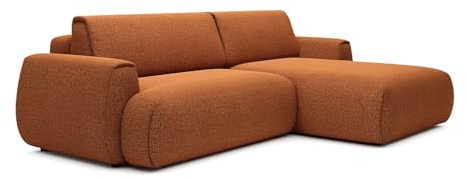 Vente-unique - Schlafsofa 4 Monelia - Polyester - Terracotta