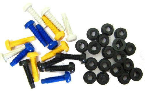 All Trade Direct 32 Pcs Long Number Plate Bolts Nuts Caps Screws Fitting