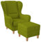 Supellex Ohrensessel »Sofia«, Design Webstoff Vienna, Hellgrün (Design-Nr.: 5119), wahlweise mit Hocker
