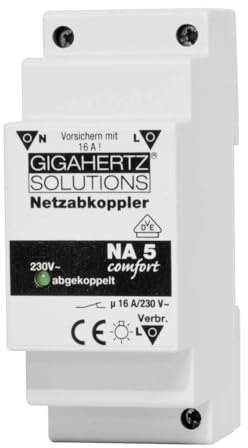 Gigahertz Solutions NA5 Comfort Netzabkoppler | Netzfreischalter für Elektrosensible | VDE-Geprüft für optimale Sicherheit und Elektrosmog-Reduzierung | 230 V/AC 16A 2300W Restwelligkeit