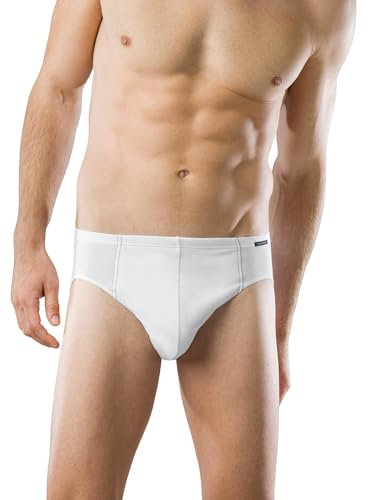 Schiesser Herren 3 Pack Mit Weichem Bund - Essentials Slip, Weiss_205221, 5/ M EU