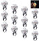 XLKJ 12 Stücke LED Blinkende Diamant Bling Ringe, Leuchtende Ringe für Kindergeburtstag, Halloween, Karneval Party Zubehör
