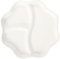 Luxshiny Ceramic Divided Plate Flower Shape 3 Compartment Dinner Plate Portion Control Divided for Adults, 8.94 Inch White Ceramic Dinner for Home and Restaurant