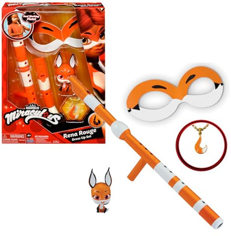 BANDAI - Miraculous - Verwandlungsset - Rena Rouge - Superhelden-Kostüm und Accessoires - Offizielle Lizenz - Accessoire Fuchs Rena Rouge - P50602