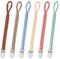 CLDY Schnullerkette Baby for Junge, 6 Stücke Schnuller Halter Leinen Set, Baumwolle Schnullerband Mädchen und Jungs Schnullerketten Clips, nuggikette, Passt Alle Baby Zahnen Spielzeug/Baby Dusche