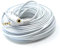 DRUT 20m 3.5mm to 3.5mm Stereo Audio Extension Cable Lead Male to Female Gold Connectors 65ft White