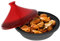 Potted Pans Tajine-Kochtopf aus emailliertem Gusseisen und Keramik, 3,3 QT – marokkanischer Tajine-Topf, Herd, Tandoori-Ofen