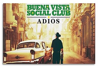 BLUDUG Buena-Vista-Social-Club-Film-Posterdruck, abstraktes Bauernhaus-Galerie, ästhetische Raumdekoration für Schlafzimmer, Badezimmer, ungerahmt, 60 x 90 cm
