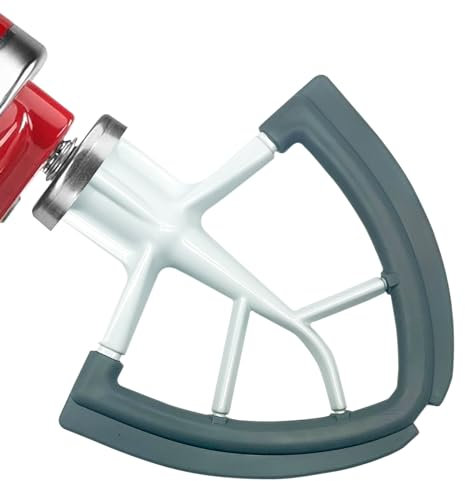 Frusta flessibile per KitchenAid 4,5/5 QT inclinabile testa stand mixer si adatta a ciotole da 4,5-5 litri, con bordi in silicone per accessori e accessori da cucina