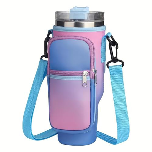 Porte-Bouteille D'eau Avec Sangle, Porte-Bouteille D'eau Polyvalent, Porte-Bouteille D'eau De Gymnastique Réglable Pour Bouteilles D'eau Stanley De 40 oz, Pour Randonnée, Voyage, Camping