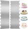 Konesky 2 Pack Cake Scraper Buttercream Smoother,Stainless Steel Cake Scraper, Buttercream Smoother with Double-Sided Patterned Edges, Cake Decorating Comb, Pastry Cutter