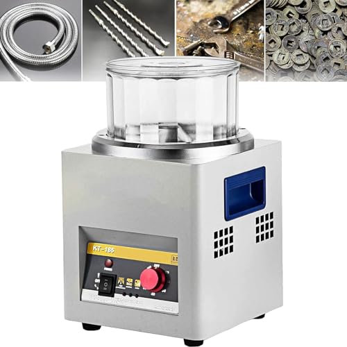 Lucidatrice Magnetica per Gioielli Stazione di Finitura Super lucidatura Lucidatrice Tumbler Lucidatrice Frequenza Regolabile 2000rpm,Timing 1-60 minuti Rotazione unidirezionale/Bi-Rolling