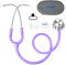 SCIAN Estetoscopio de doble cabezal para enfermeras, médicos, estudiantes de medicina, estetoscopio clásico estetoscopio con bolsa de transporte, morado