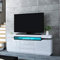 Kommode mit 3 Schubladen und 2 Türen 160 cm LED Sideboard Buffet Schrank Vitrine Mehrzweckschrank TV-Schrank für Flur Schlafzimmer Wohnzimmer (Weiß)