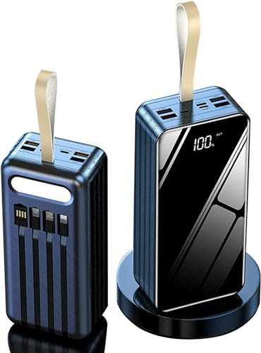 Chargeur De Batterie Portable 100000Mah Banque d'alimentation De Grande Capacité USB Batterie Externe Charge Rapide De 7 Appareils en Même Temps pour Smartphones, Tablettes, Consoles De Jeux(Black)