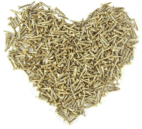 HVDHYY 1 * 10mm Testa Rotonda Piccolo Chiodi di Legno Decorative Chiodi DIY Tecnologia piccole unghie da Te Accessori Oro 500PCS