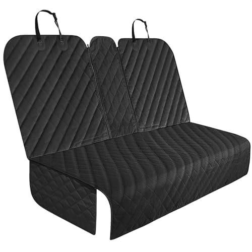 Yonktoo Dog Car Seat Cover | Waterproof, Non-Slip, Scratch-Proof & Easy-to-Clean Protector for 60/40 Split Bench Seats in Cars & SUVs, Black, Standard - 52 W
