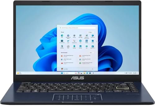 ASUS Laptop, 14-inch FHD Display, Intel Pentium Silver N6000, 4GB RAM, 64GB eMMC Storage, Windows 11 Home in S Mode, Intel UHD Graphics, Star Black, E410KA-PM464