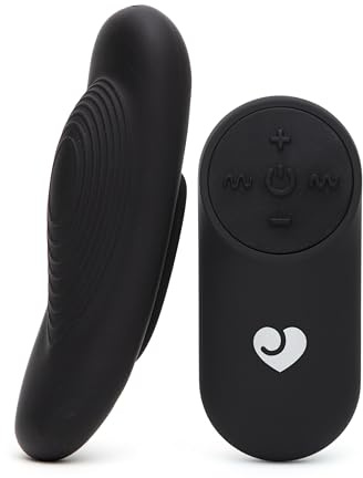 Lovehoney Wearable Panty Vibrator & Remote for Clitoral Stimulation, Black | Adult Sex Toy for Couples, Discreet Clitoris Stimulator with 11 Vibration Modes, Silicone Clit Vibrator, Personal Massager
