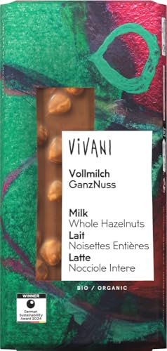 Vivani Milk whole Hazelnuts Chocolate 100 g x 1