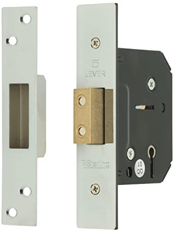 Sterling MLD525N 2.5-inch/67mm 5-Lever Deadlock - Nickel