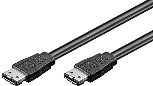 Goobay CAK SATA eSATA/eSATA 300 – 050 0,5 m 0,5 m eSATA eSATA schwarz Kabel SATA – Kabel SATA