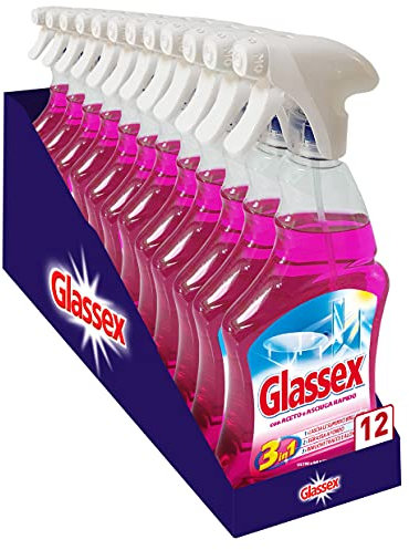 Glassex - Limpiador para ventanas Paquete de 12 Aceto