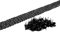 5 bandes de clous tapissier + 90 clous - Lentille Fer - Noir - Ø11mm - Clous tapissier en bande