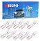TECPO Glassockel Birne W2x4.6d 10-tlg. Set 12V 1.2W Glühbirne Lampe Innenraumbeleuchtung Tacho