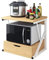 Redd Royal 2-Tier Kitchen Baker's Rack Spices Rack with Drawers, Countertop Microwave Oven Shelf Stand Storage Organizer Shelving Unit Freestanding Wood Top Metal Frame