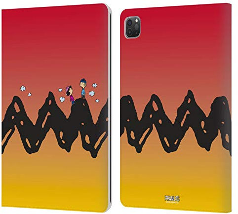 Head Case Designs Licenciado Oficialmente Peanuts Charlie y Lucy Personajes Carcasa de Cuero Tipo Libro Compatible con Apple iPad Pro 11 2020/2021 / 2022