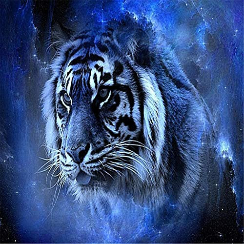 Puzzles für Erwachsene Puzzle 2000 Teile Dunkelblauer Tiger für Erwachsene Jugendliche 70X100cm(27.55 * 39.37inch)