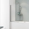Schulte pare-baignoire 50 x 130 cm, profilé alu-argenté, 1 volet pliant 180° contre le mur, réversible, joint d'étanchéité, verre de sécurité 5 mm transparent, plage de réglage de 49,5-50,5 cm